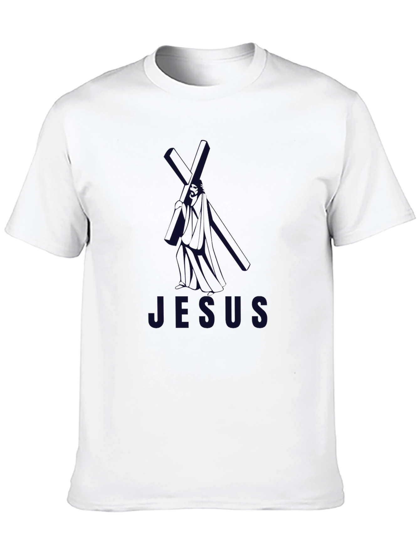 Jesus Graphic Print Black T-Shirt