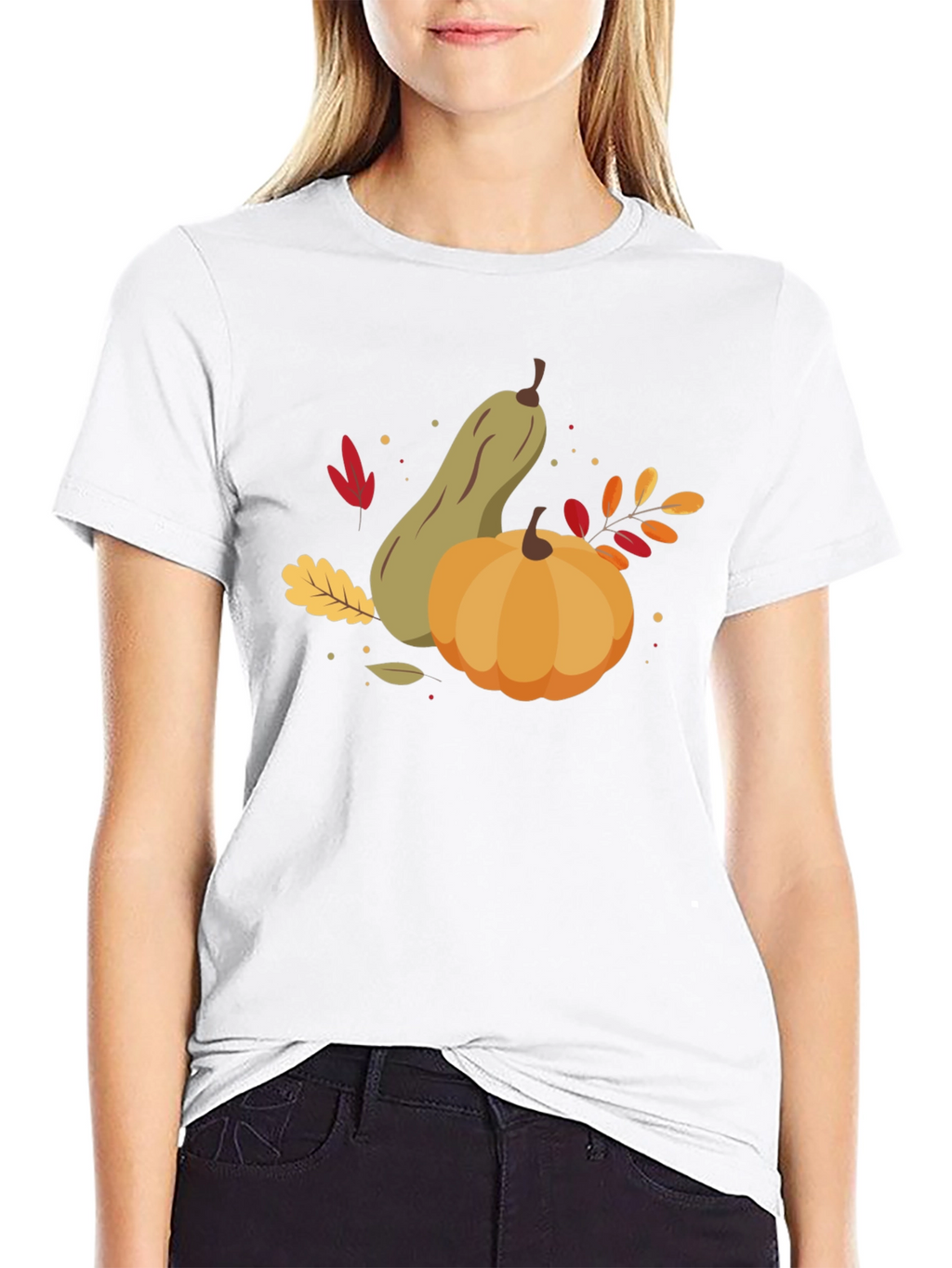 Autumn Harvest Graphic Tee - Pumpkin & Squash Design