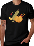 Autumn Harvest Graphic Tee - Pumpkin & Squash Design