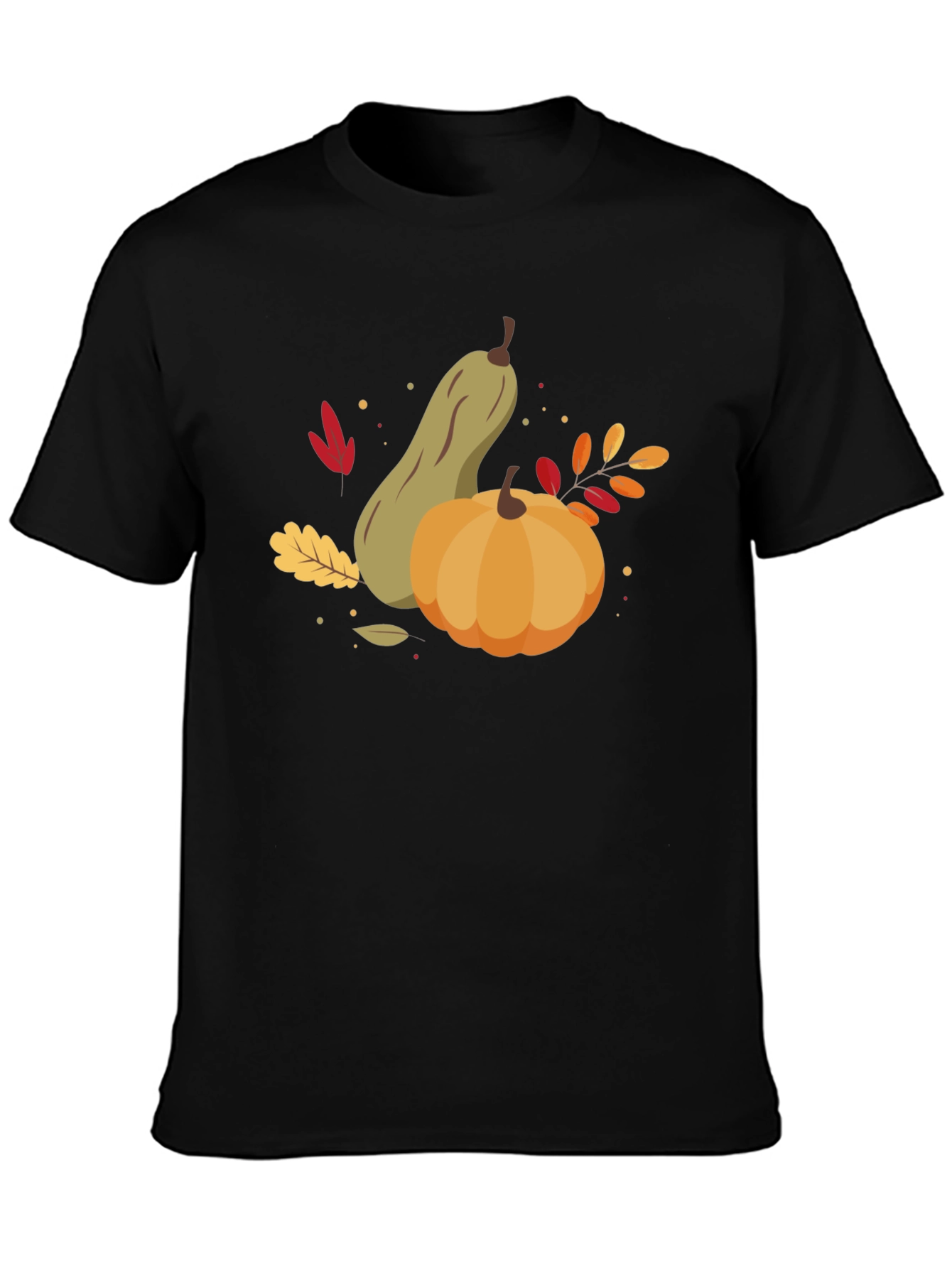 Autumn Harvest Graphic Tee - Pumpkin & Squash Design