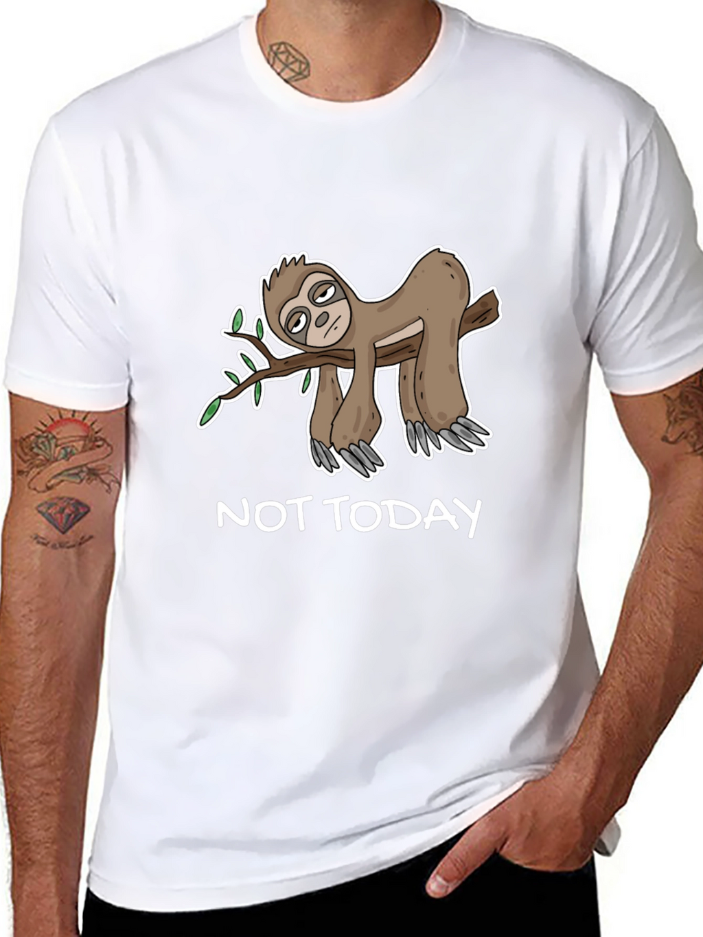 Not Today Sloth T-Shirt - Funny Lazy Sloth Tee