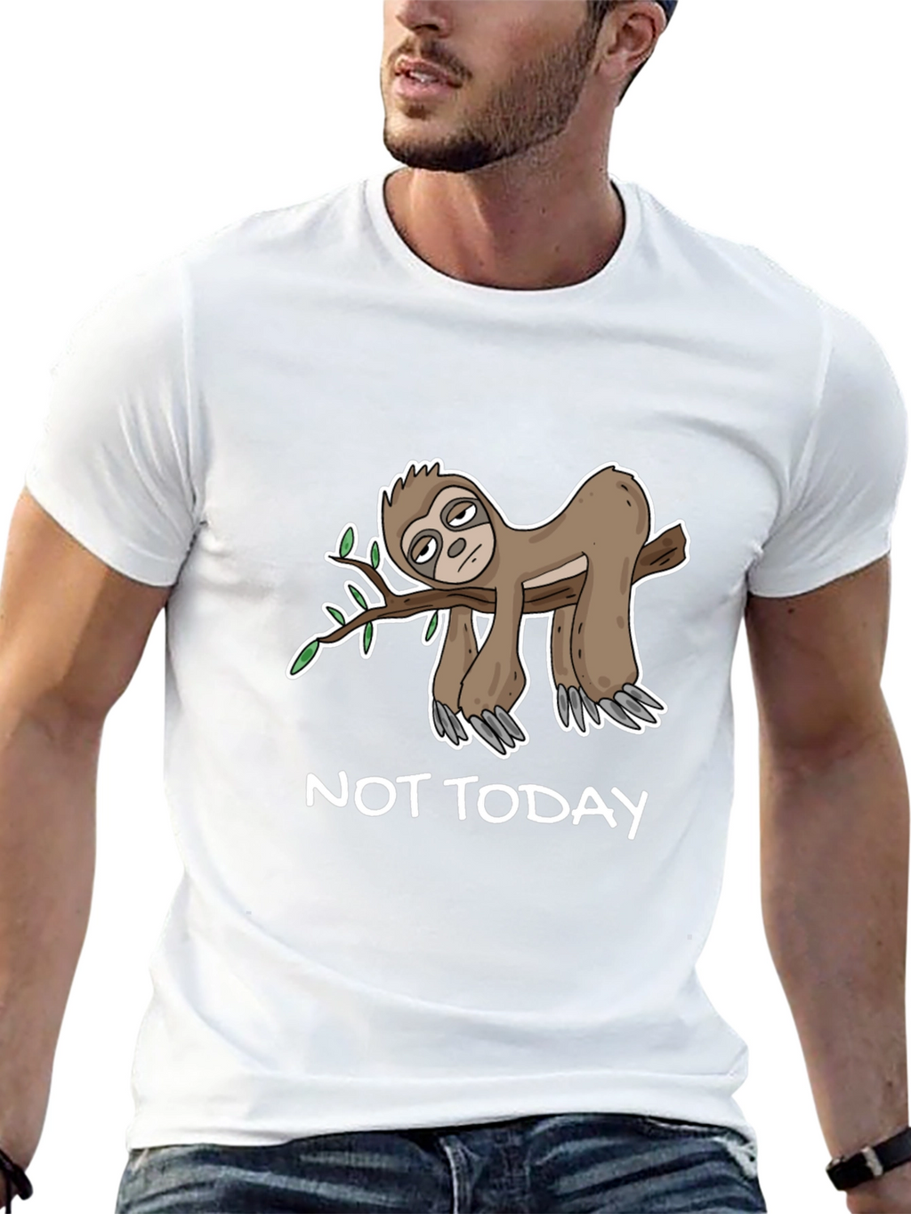 Not Today Sloth T-Shirt - Funny Lazy Sloth Tee