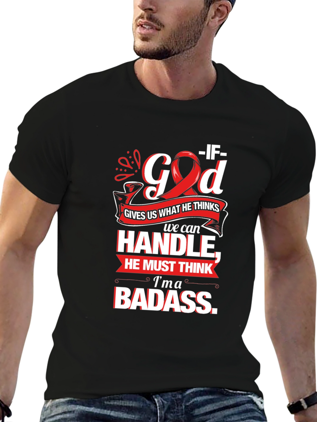 Im a Badass Graphic T-Shirt - Black Cotton Tee