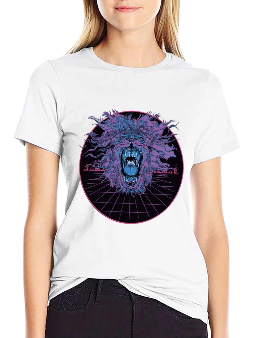 Retro Lion Graphic T-Shirt