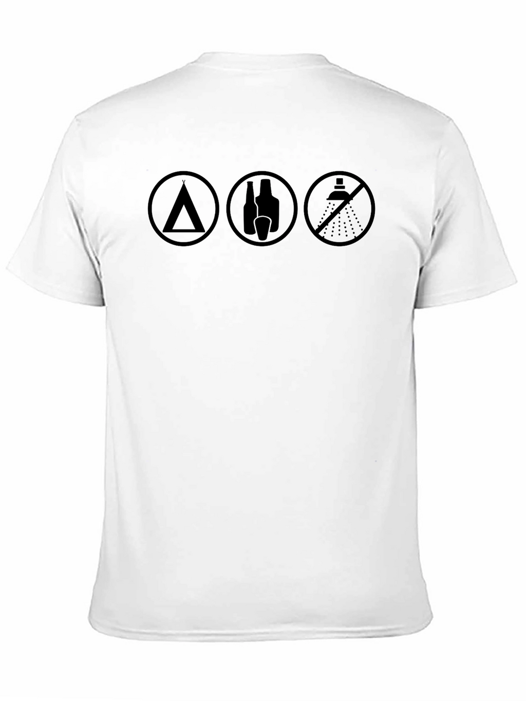 Camp Drink Dont Shower Black Graphic Tee