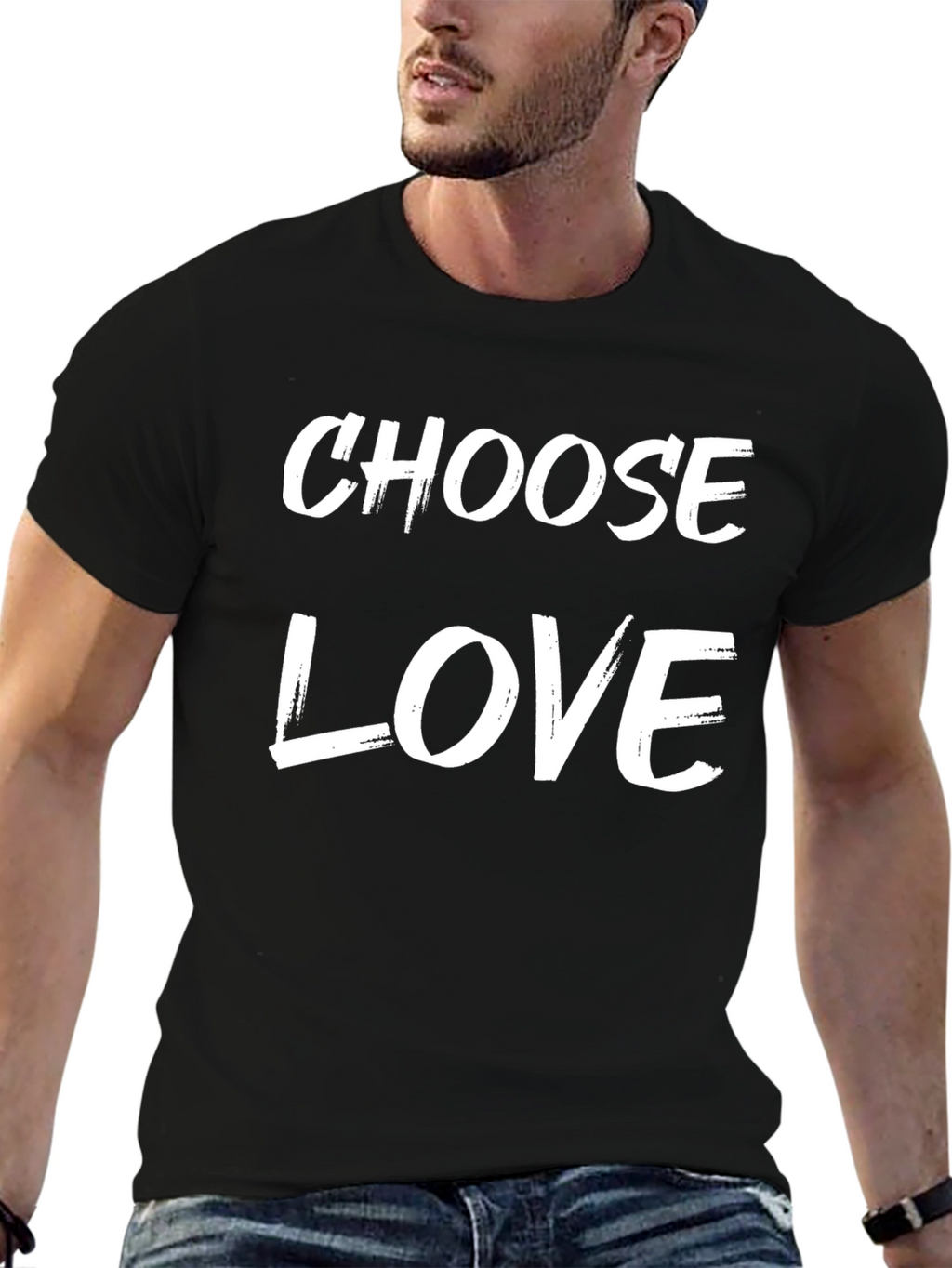 Choose Love Black Graphic Tee