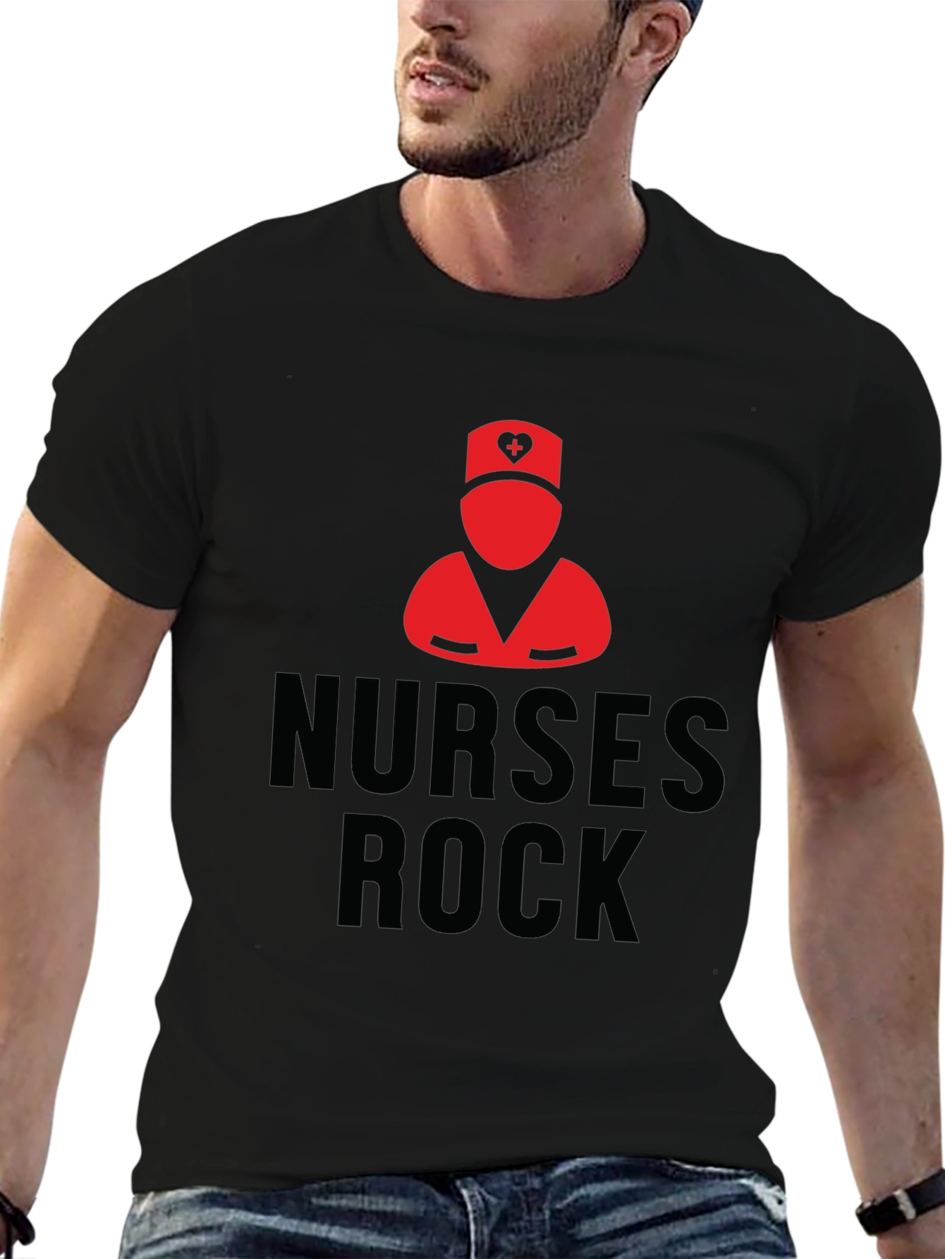 Nurses Rock Black T-Shirt