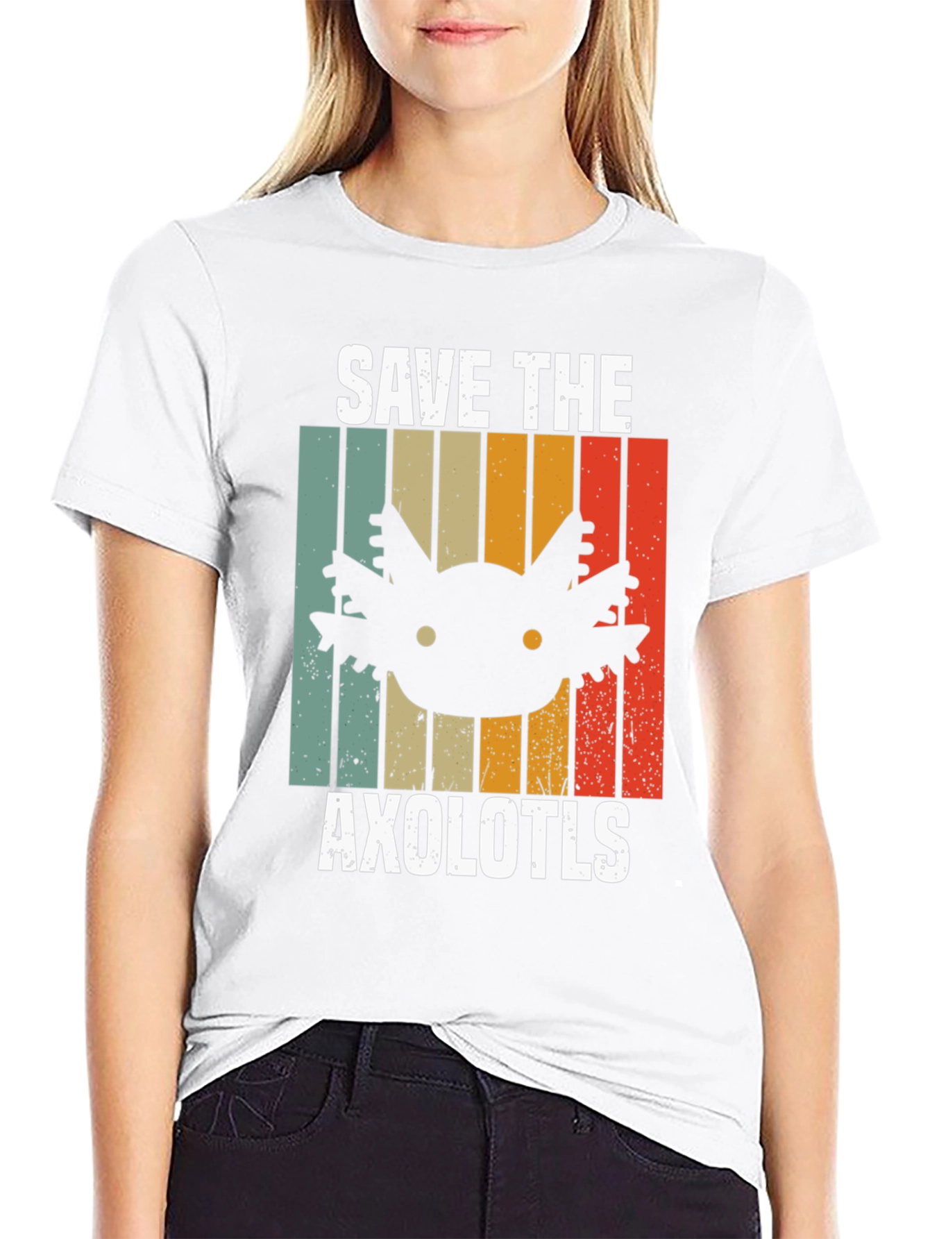 Save the Axolotls Retro T-Shirt - Unisex
