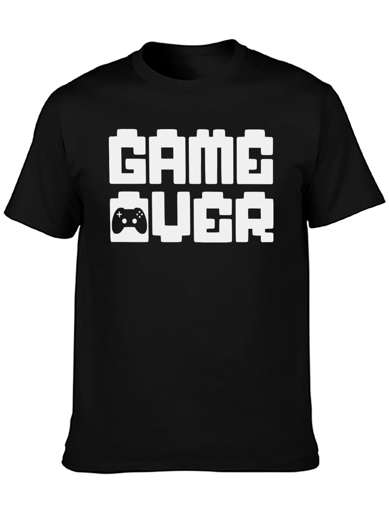 Game Over Pixel Art T-Shirt - Black