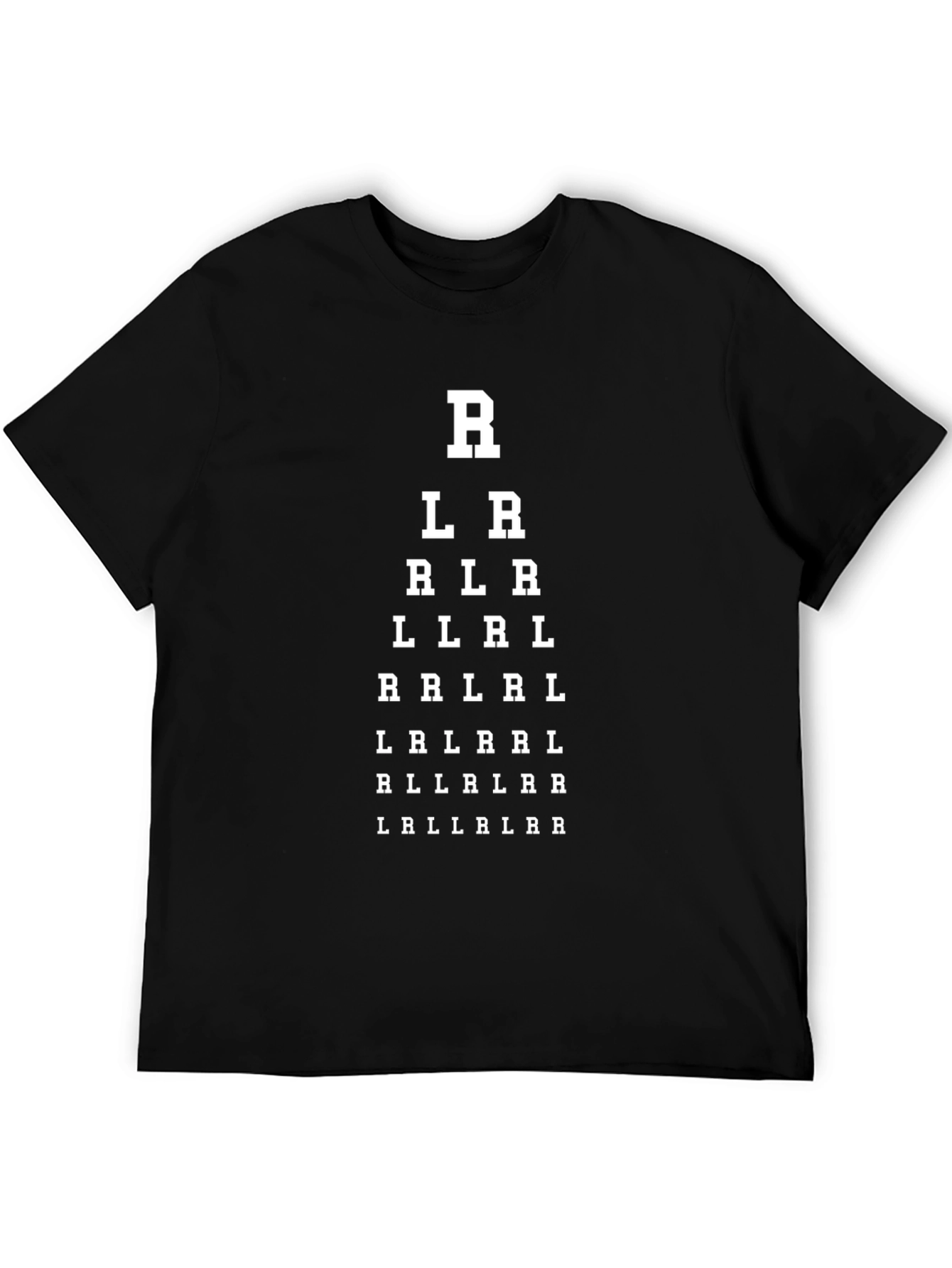 Eye Chart T-Shirt: R L Right Left Funny Optometry Tee