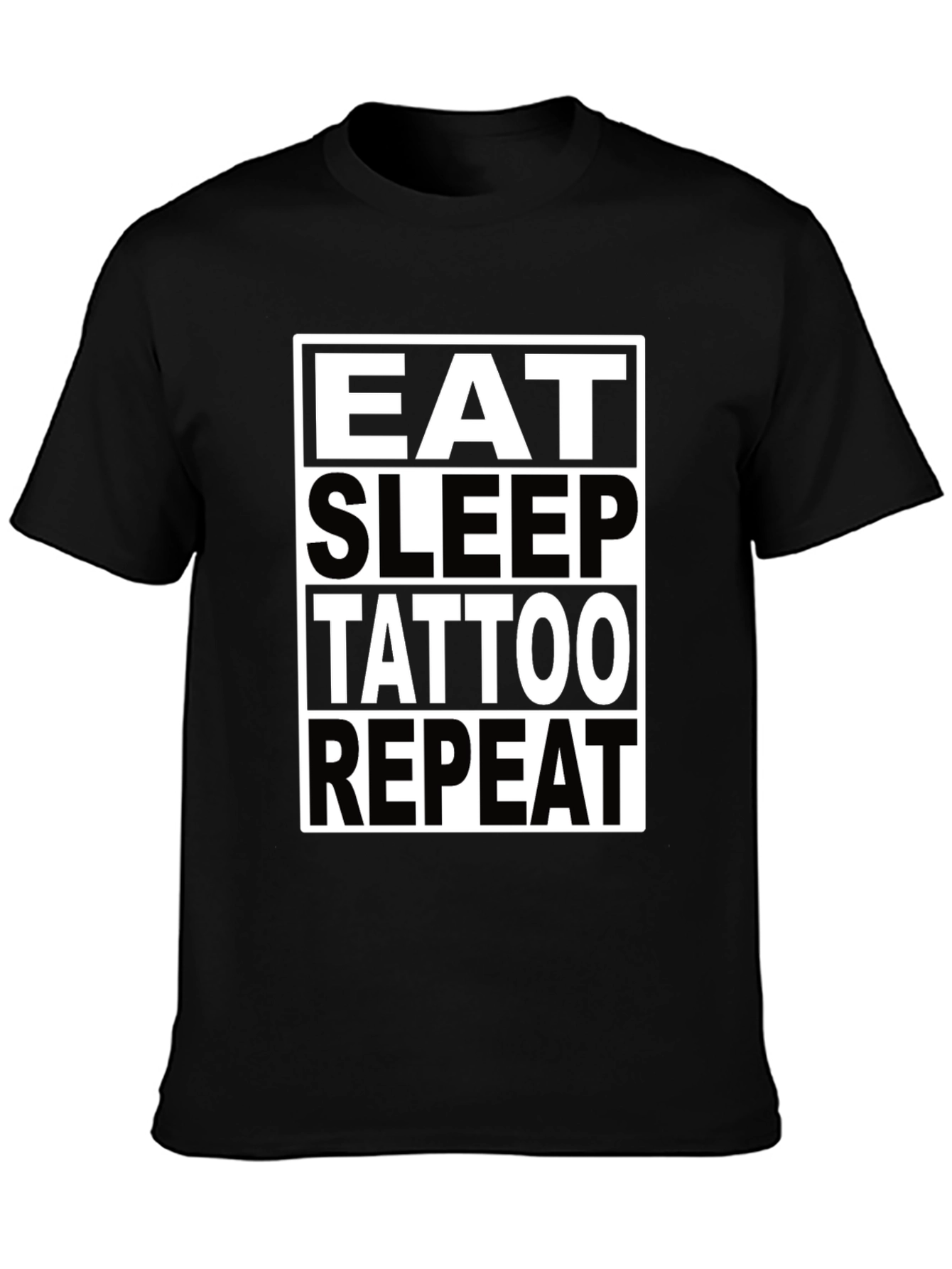 Eat Sleep Tattoo Repeat Graphic T-Shirt
