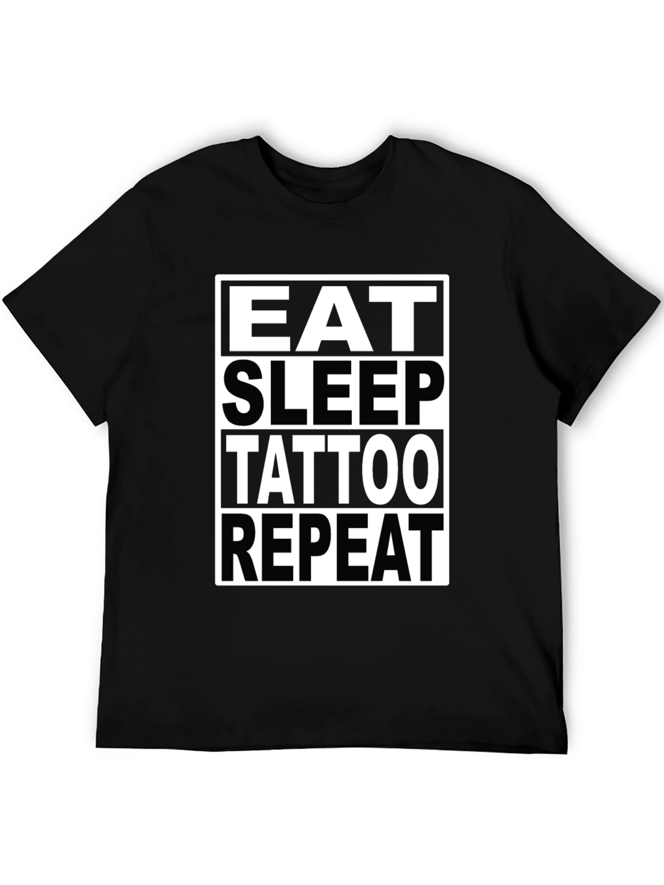 Eat Sleep Tattoo Repeat Graphic T-Shirt