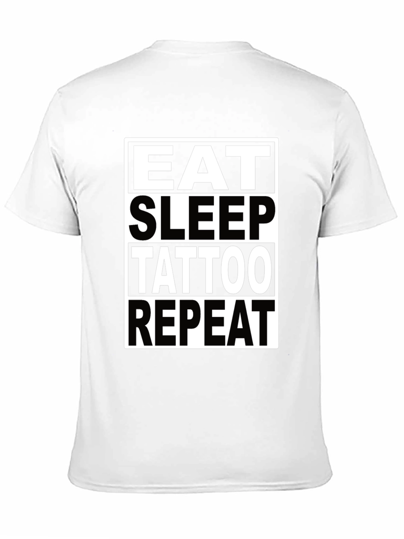 Eat Sleep Tattoo Repeat Graphic T-Shirt