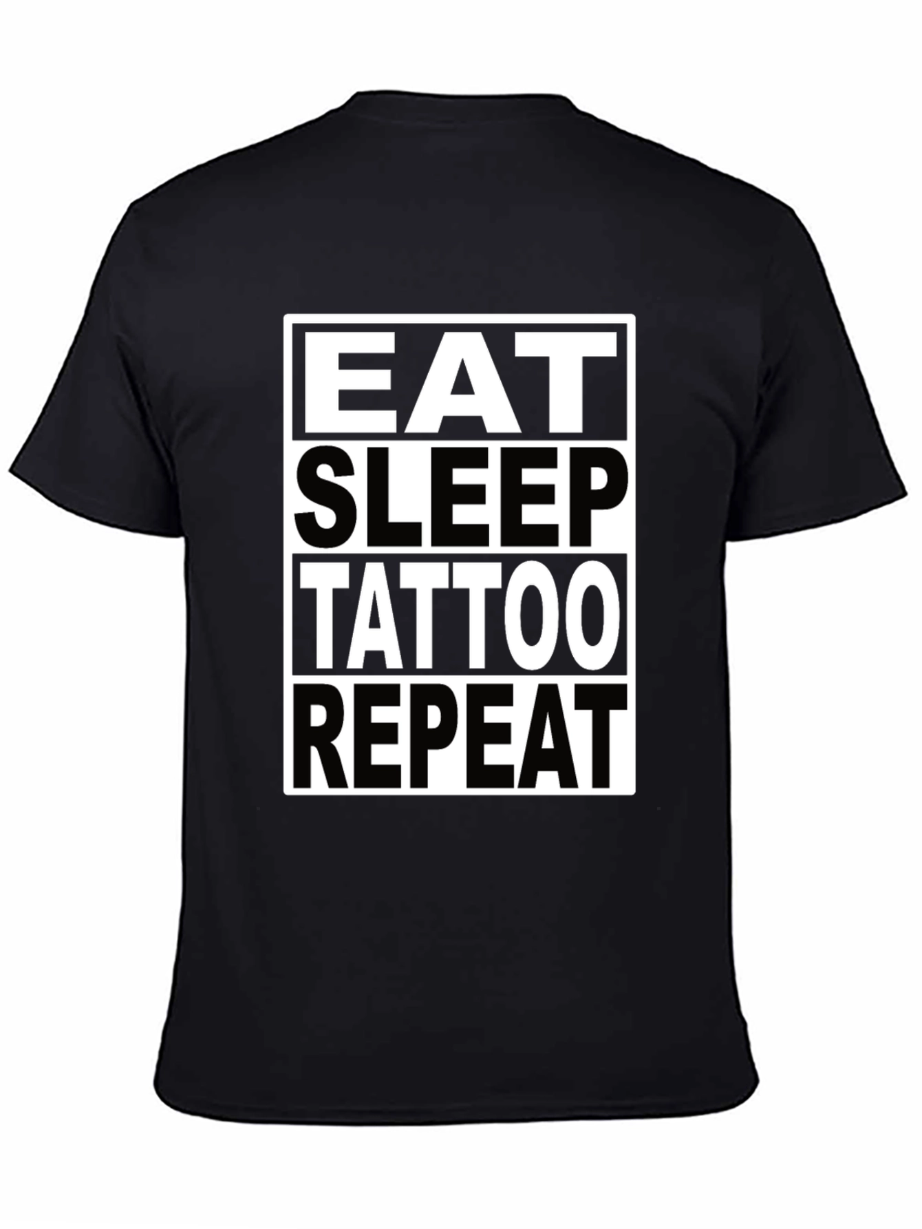 Eat Sleep Tattoo Repeat Graphic T-Shirt