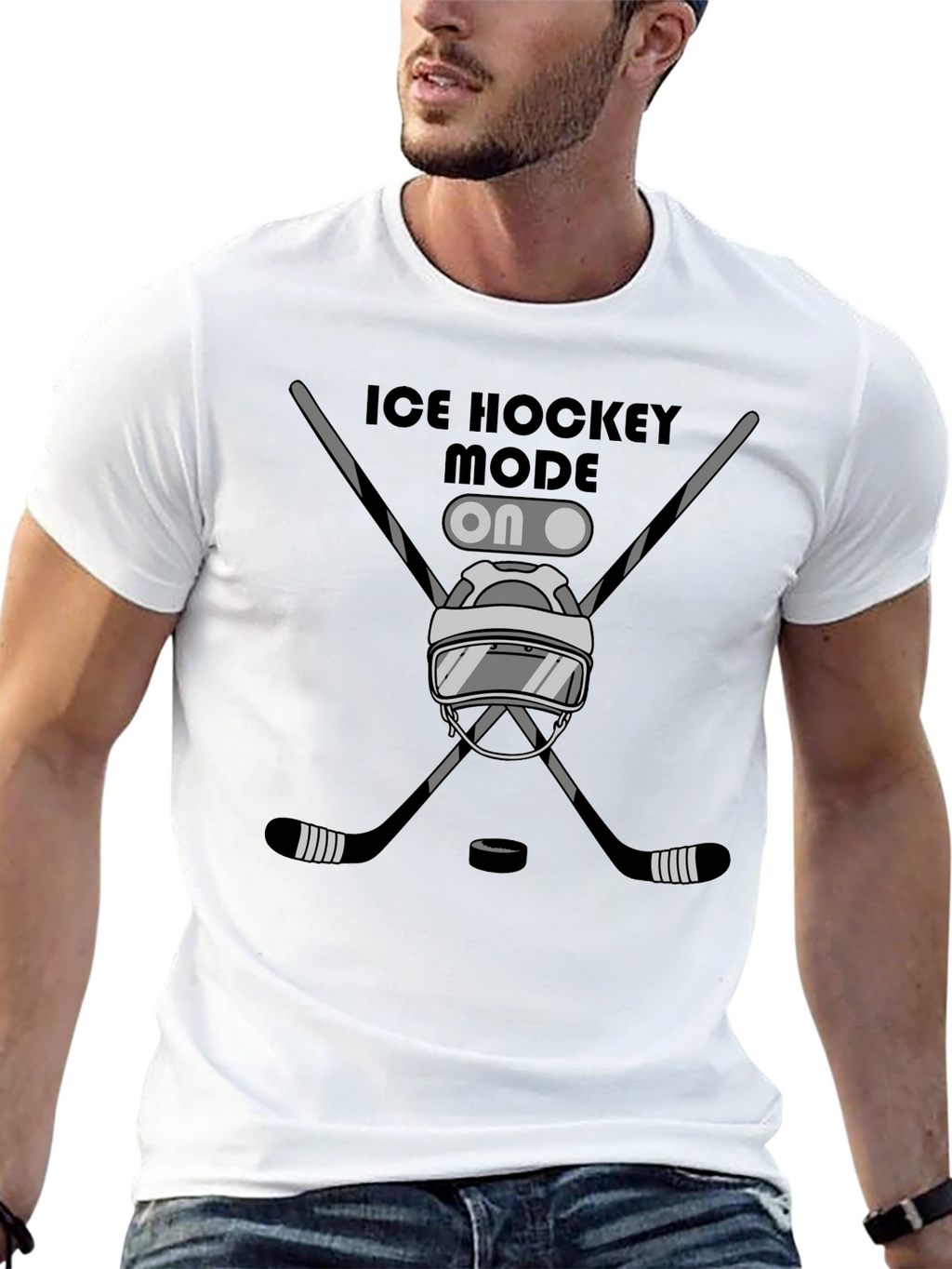 Ice Hockey Mode On Graphic Tee