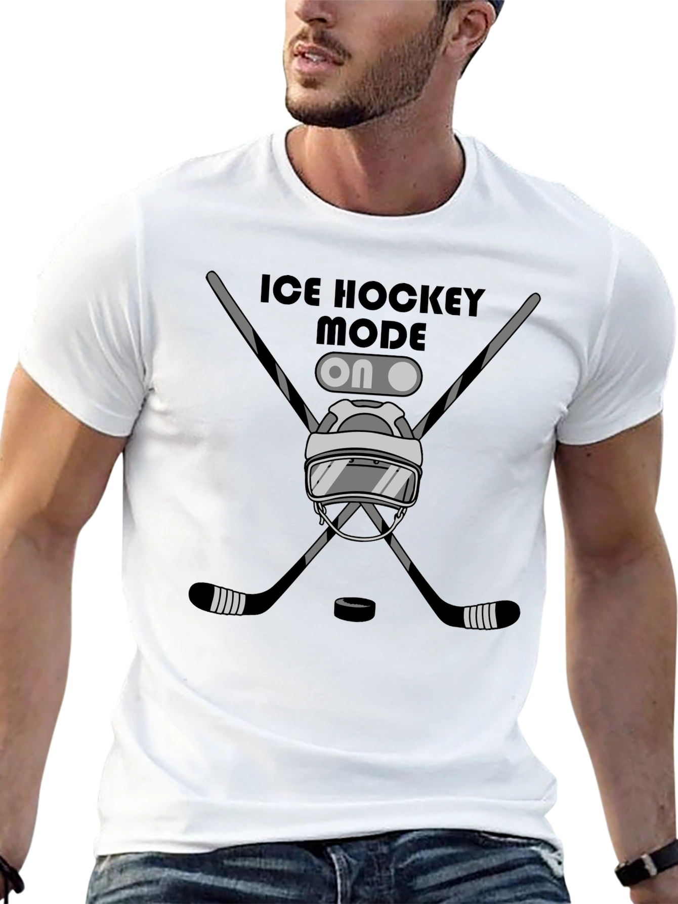 Ice Hockey Mode On Graphic Tee