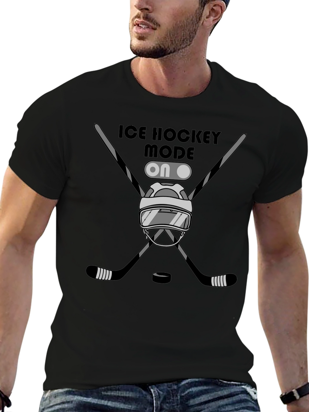 Ice Hockey Mode On Graphic Tee