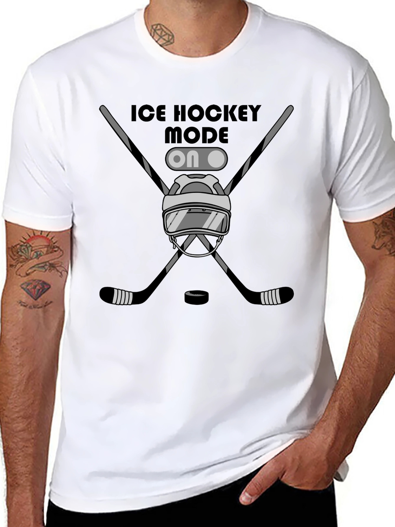 Ice Hockey Mode On Graphic Tee