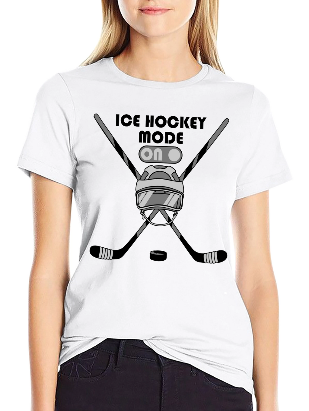 Ice Hockey Mode On Graphic Tee