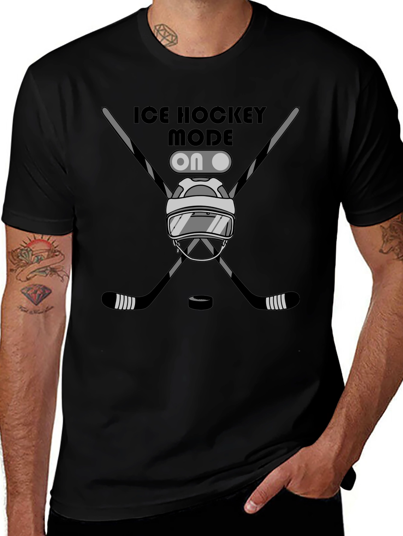 Ice Hockey Mode On Graphic Tee