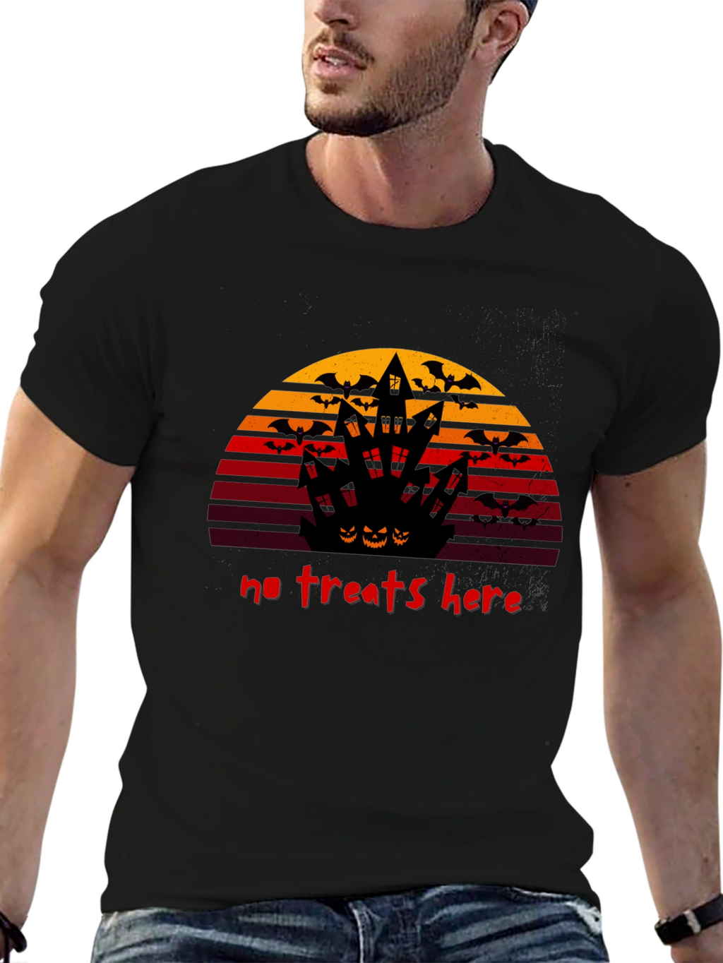 Halloween No Treats Here Graphic T-Shirt