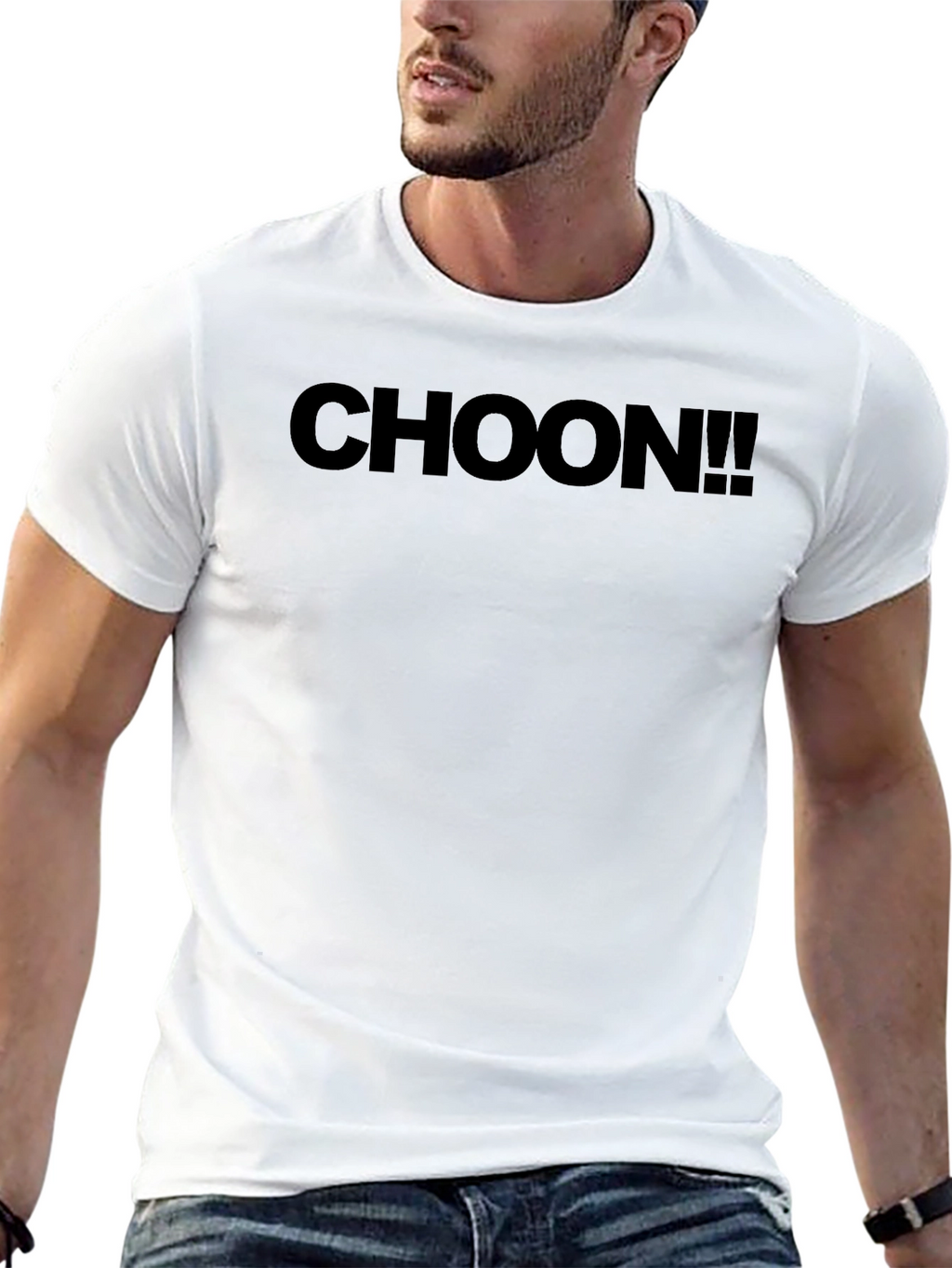 CHOON!! Black Graphic Tee - Casual Style