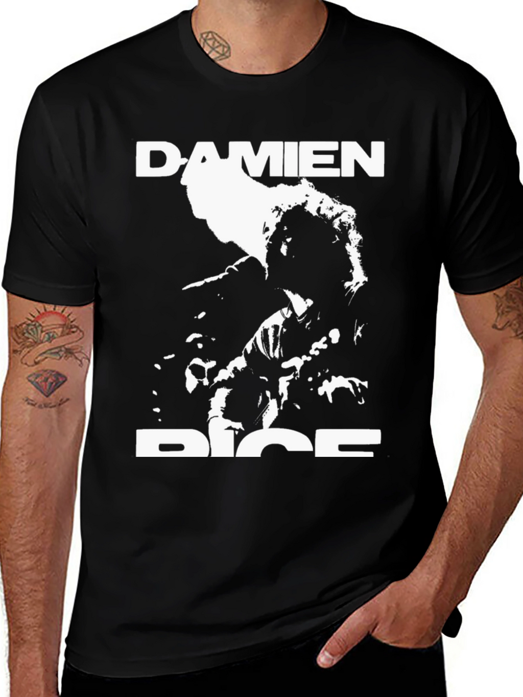 Damien Rice Black Graphic Tee - Music Fan Apparel