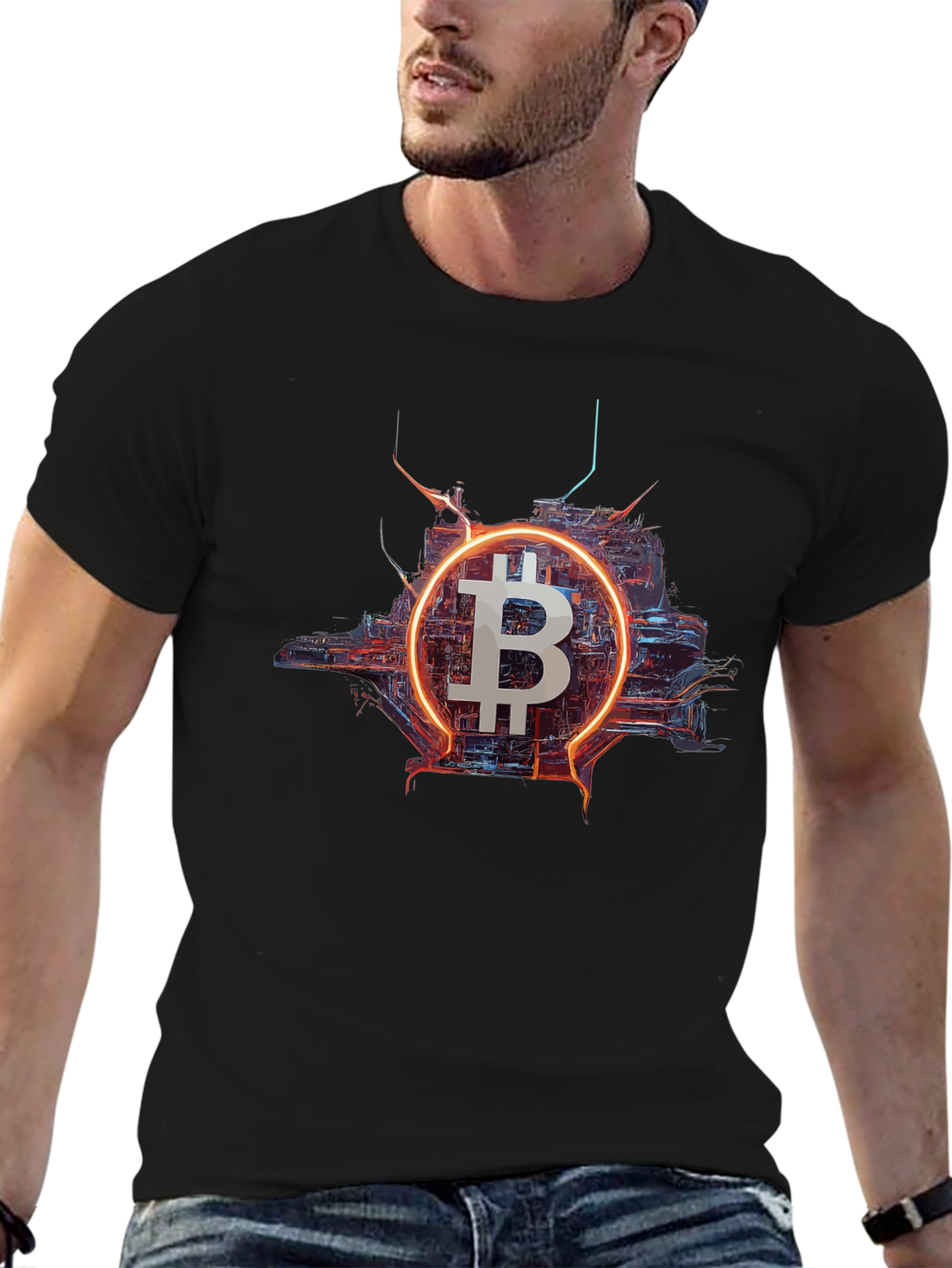 Bitcoin Sci-Fi T-Shirt - Crypto Currency Tee