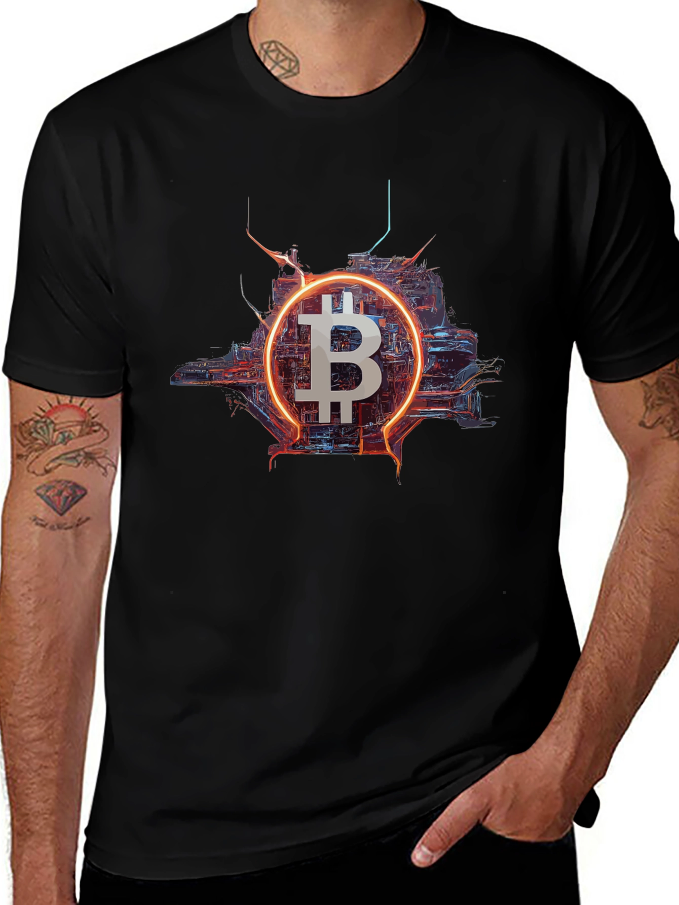 Bitcoin Sci-Fi T-Shirt - Crypto Currency Tee