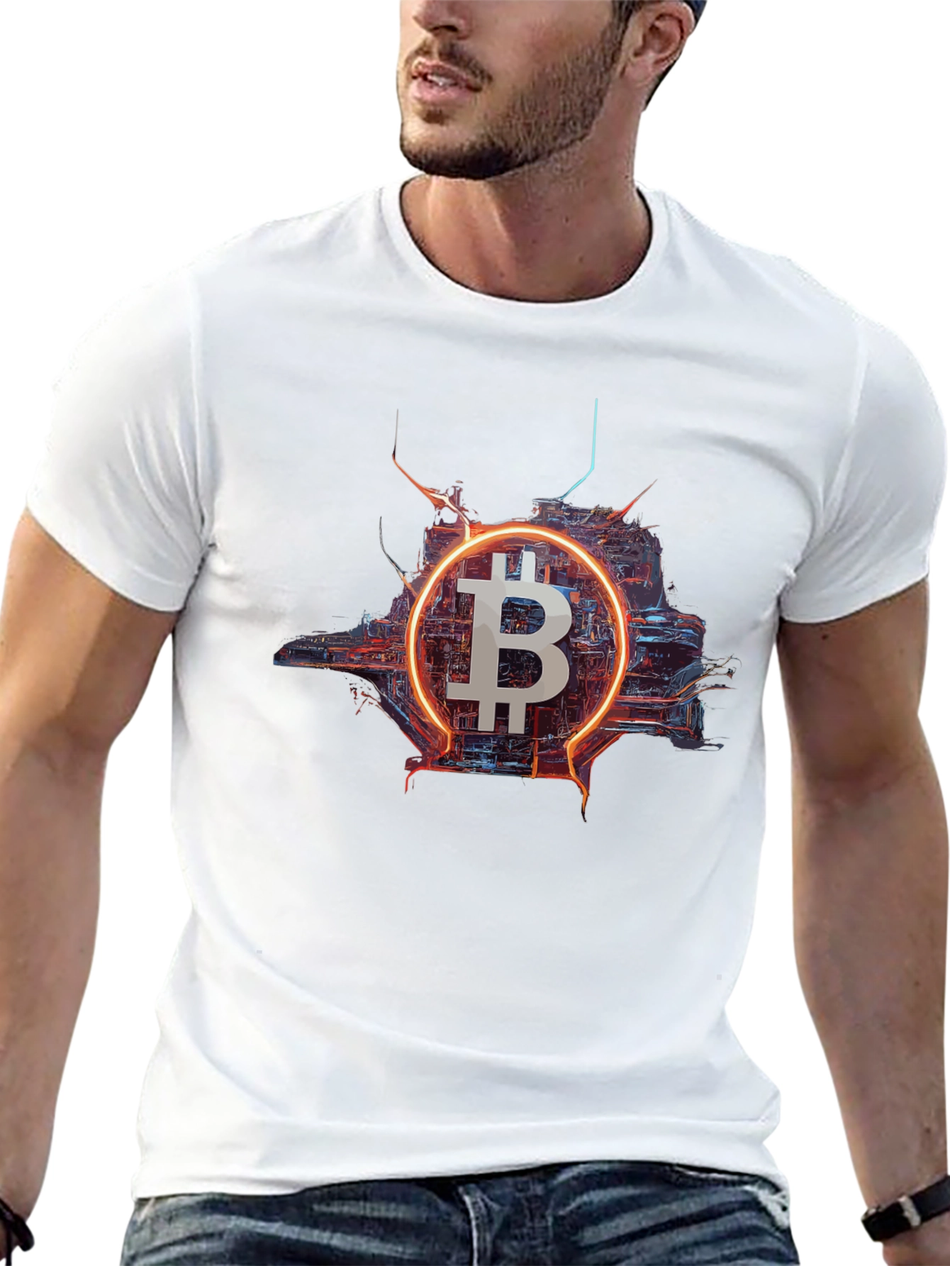 Bitcoin Sci-Fi T-Shirt - Crypto Currency Tee