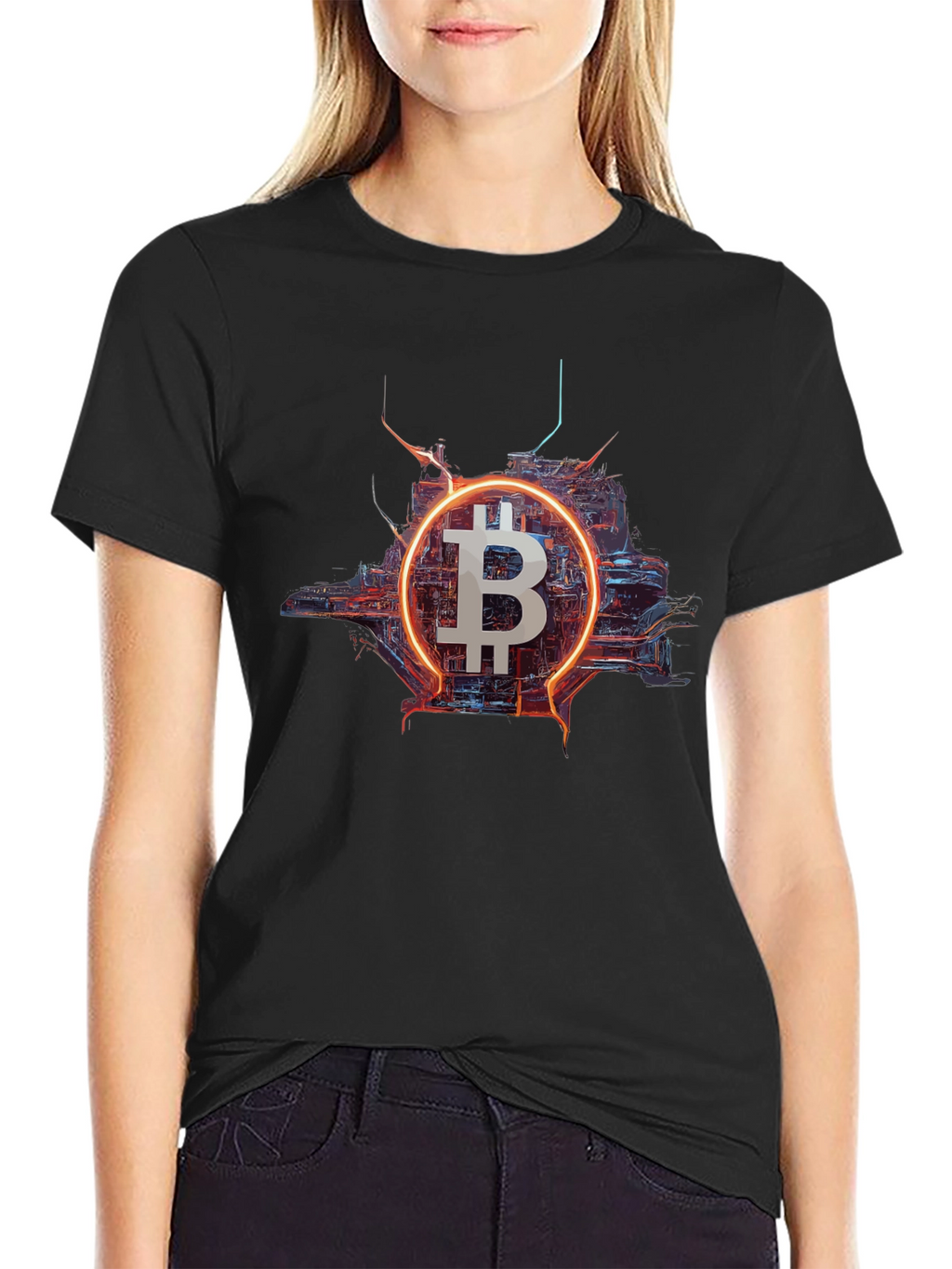 Bitcoin Sci-Fi T-Shirt - Crypto Currency Tee