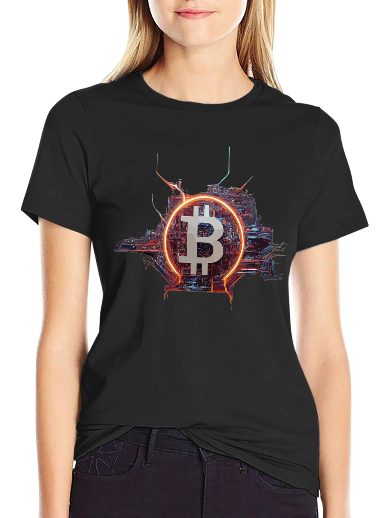 Bitcoin Sci-Fi T-Shirt - Crypto Currency Tee