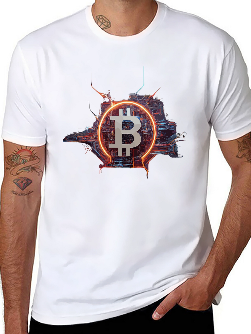 Bitcoin Sci-Fi T-Shirt - Crypto Currency Tee