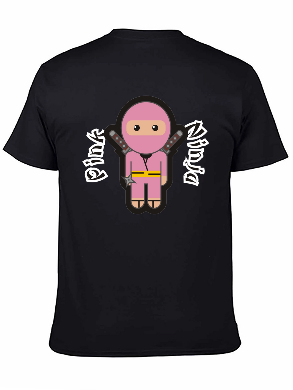 Pink Ninja Graphic T-Shirt - Funny Cartoon Tee