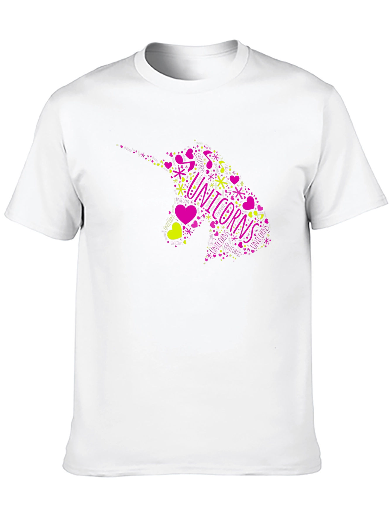 Unicorns Graphic Print Black T-Shirt