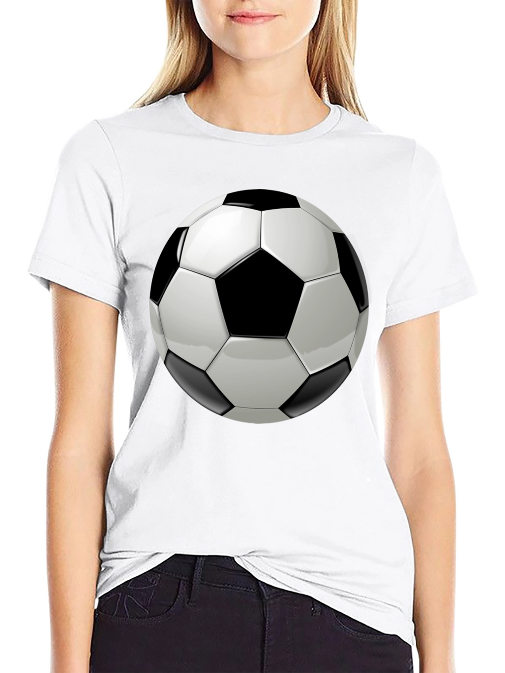 Soccer Ball Graphic Black T-Shirt