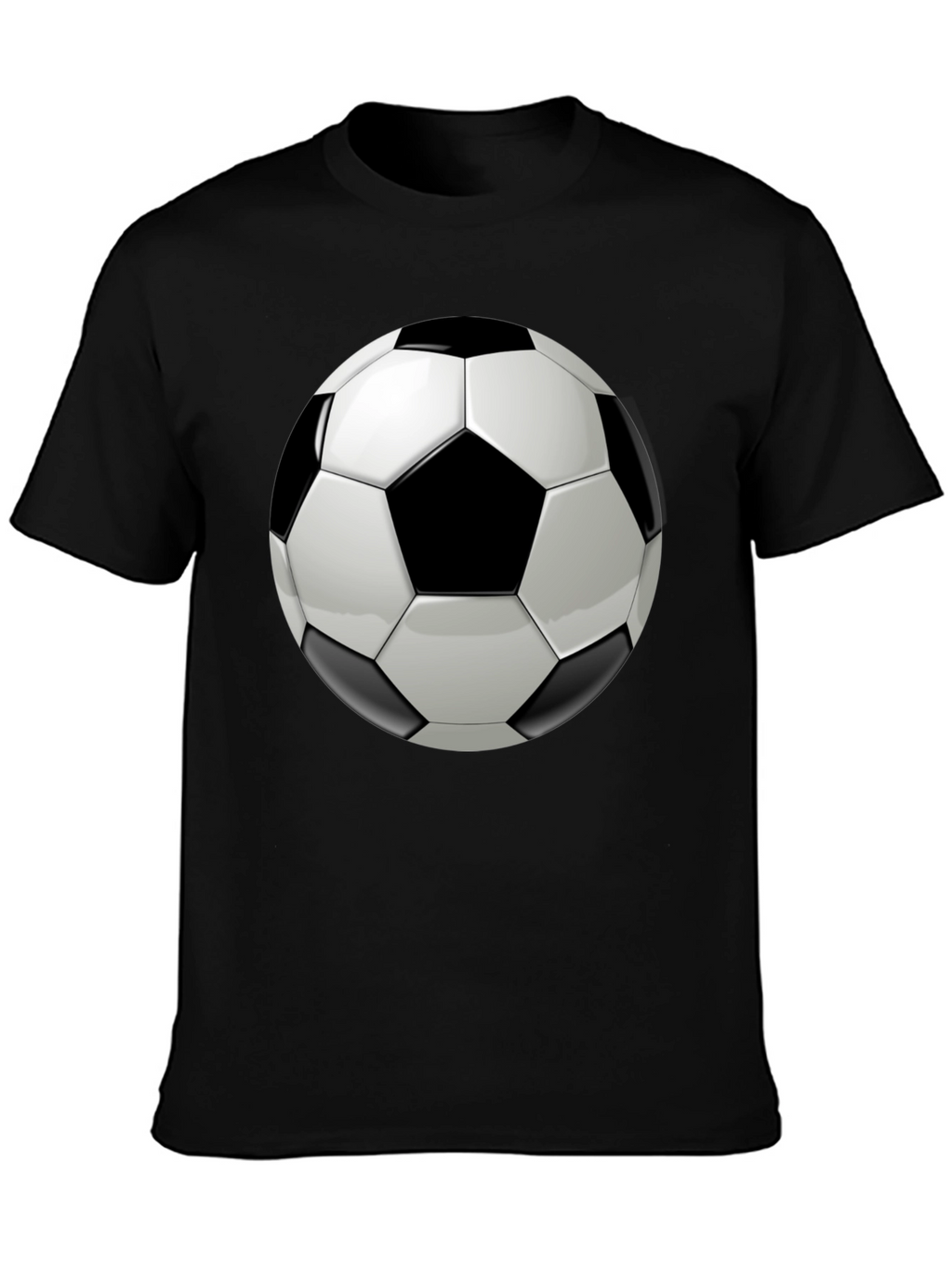 Soccer Ball Graphic Black T-Shirt