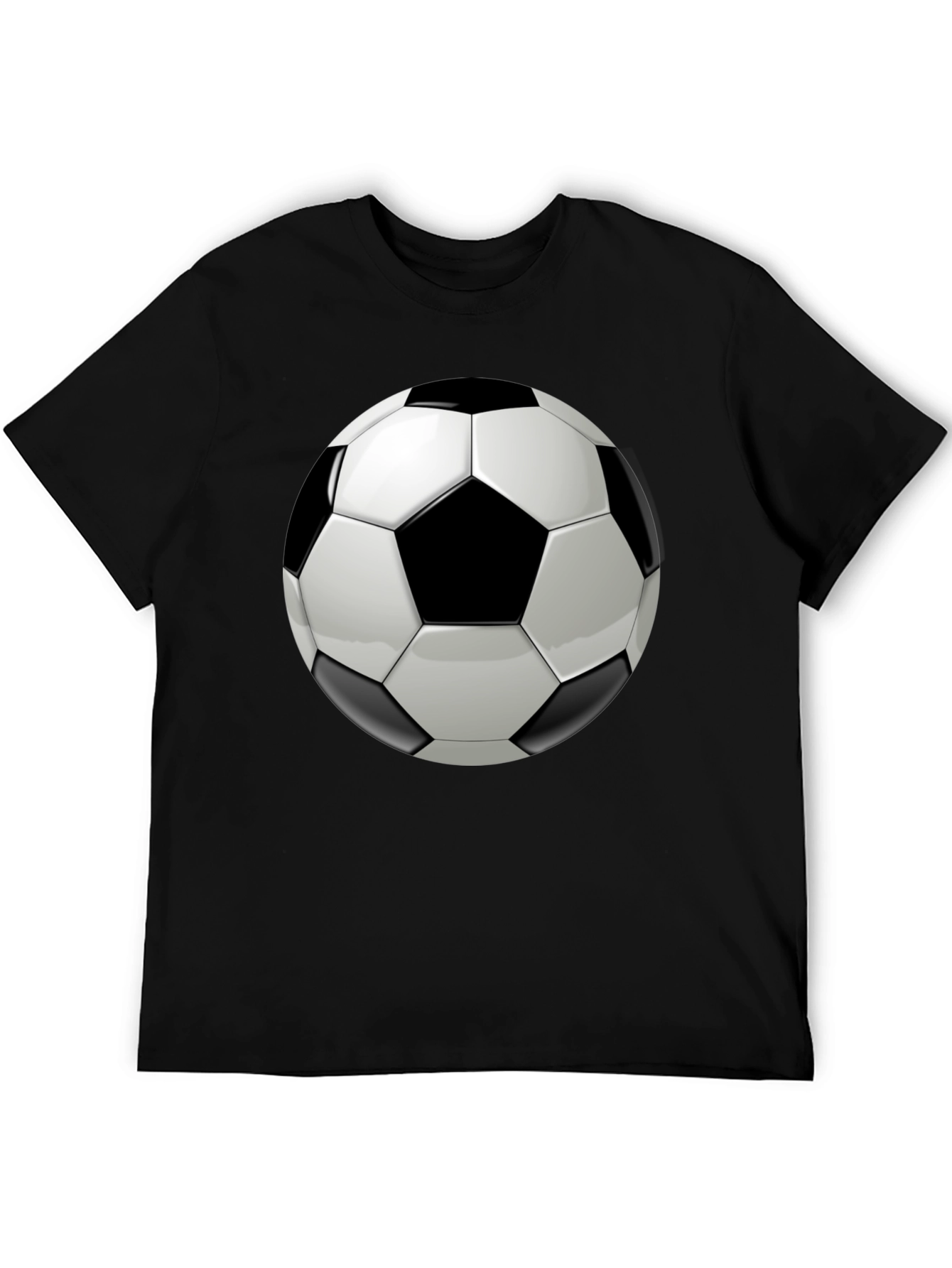 Soccer Ball Graphic Black T-Shirt