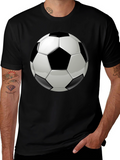 Soccer Ball Graphic Black T-Shirt