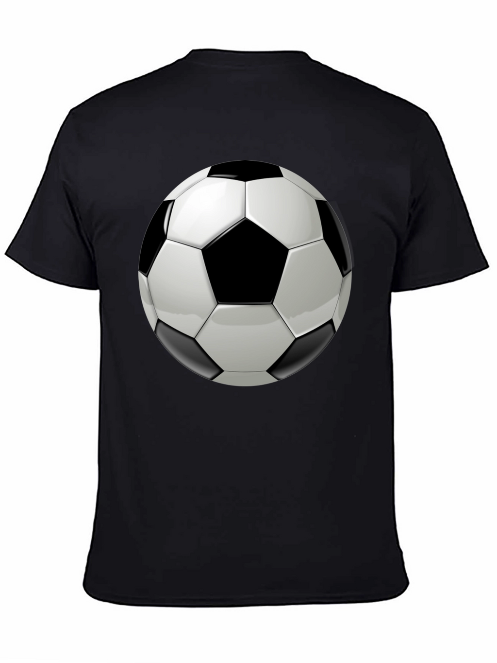 Soccer Ball Graphic Black T-Shirt