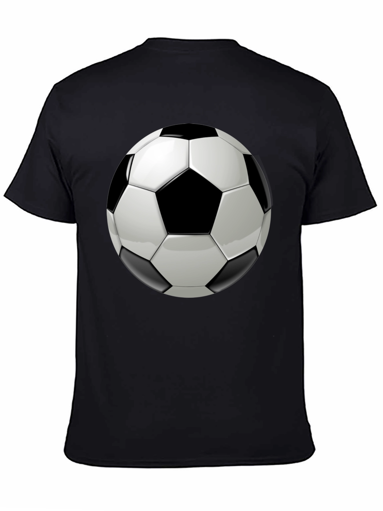 Soccer Ball Graphic Black T-Shirt