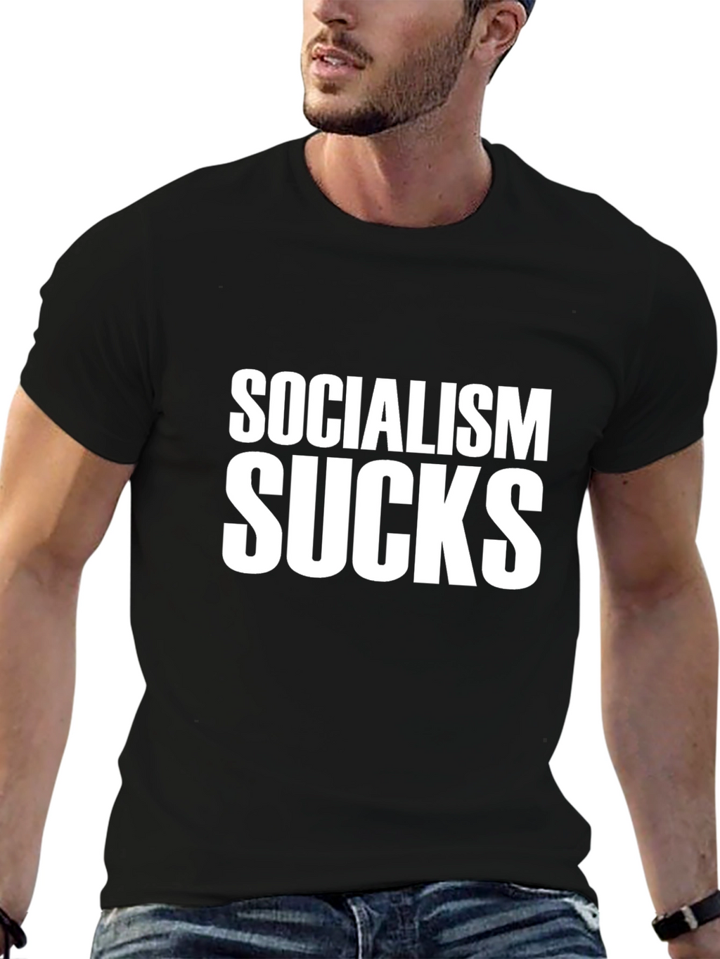 Socialism Sucks Graphic Tee - Black T-Shirt