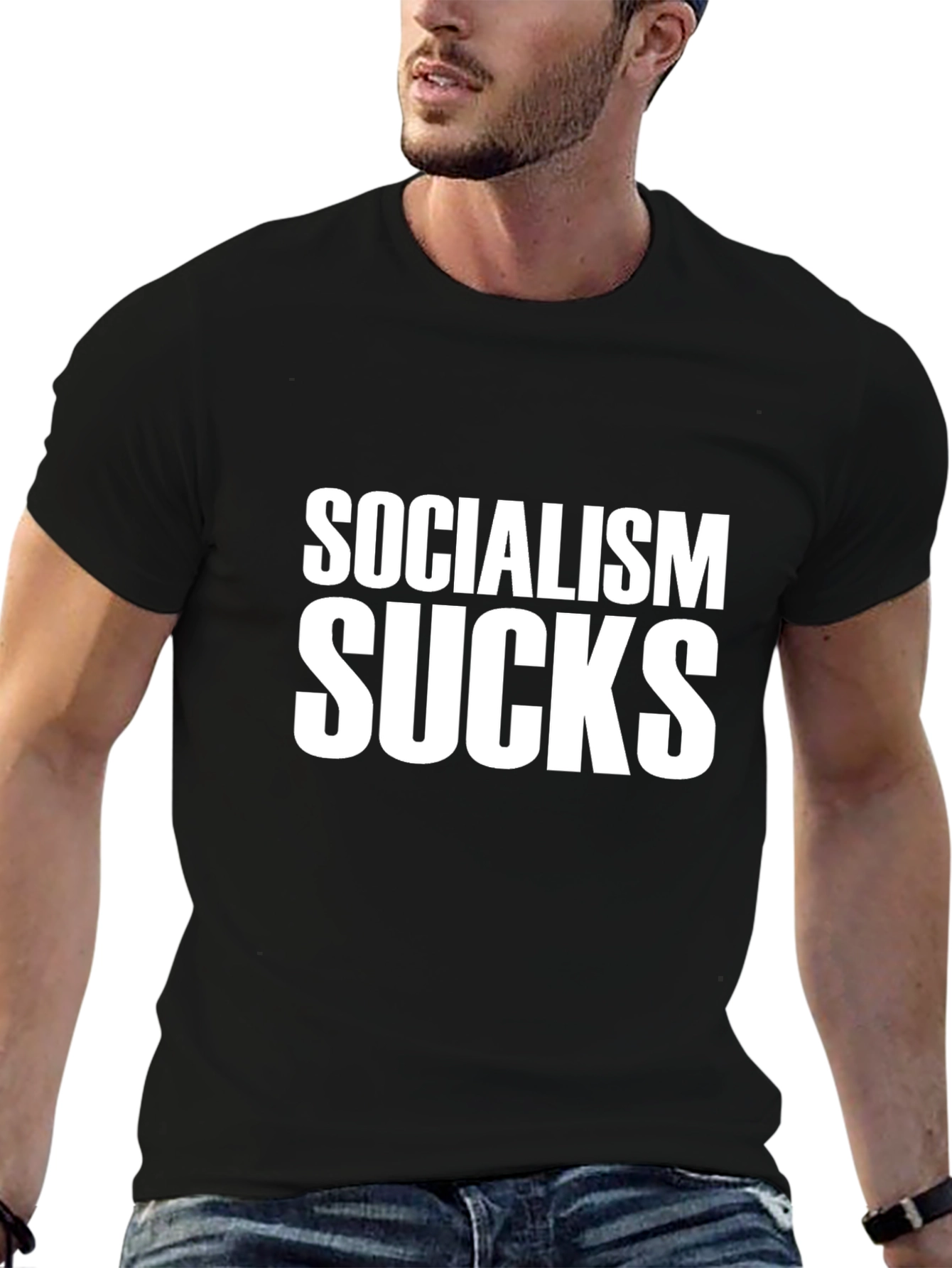 Socialism Sucks Graphic Tee - Black T-Shirt