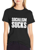 Socialism Sucks Graphic Tee - Black T-Shirt