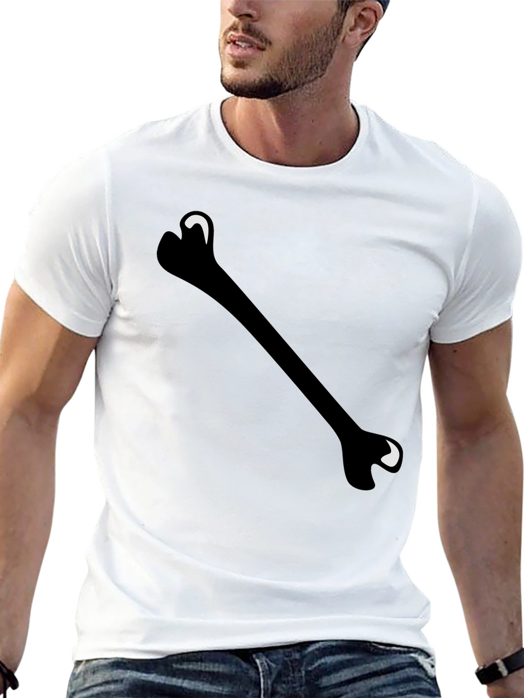 Bone Graphic Black T-Shirt