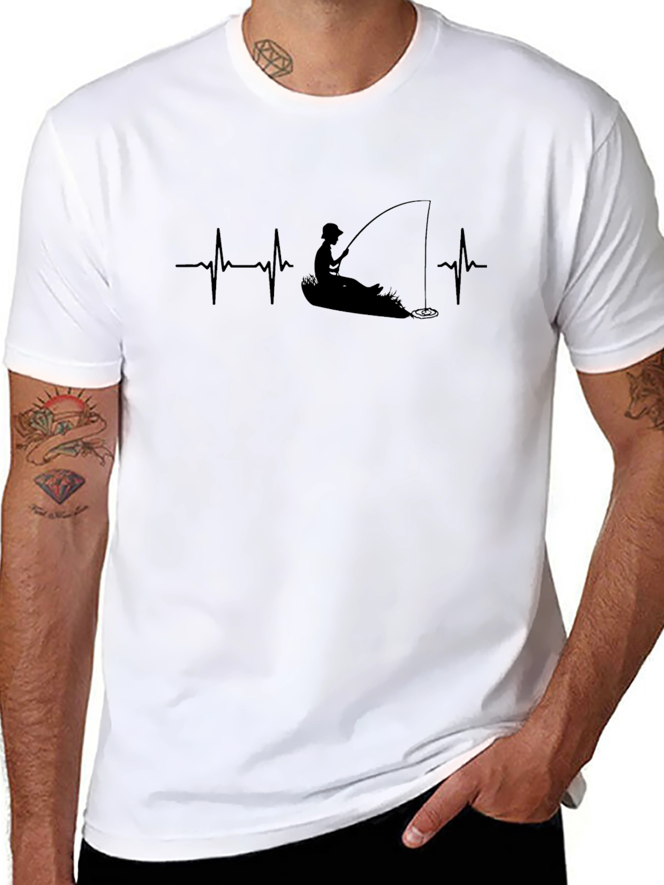 Fishing Heartbeat T-Shirt - Anglers Passion