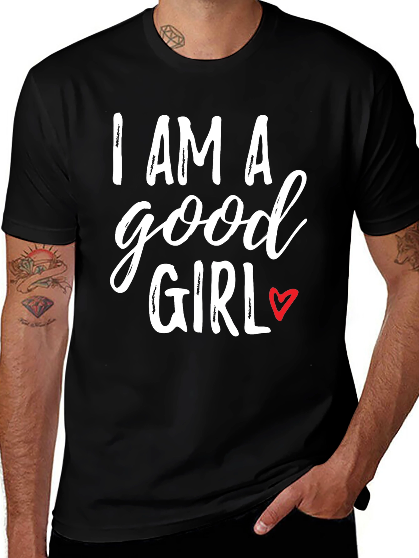 I AM A Good Girl T-Shirt - Black