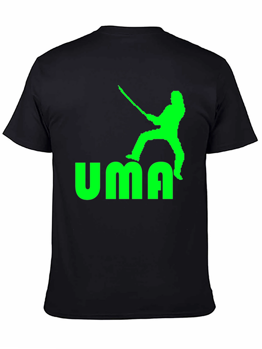 UMA T-Shirt - Black with Green Graphic Print