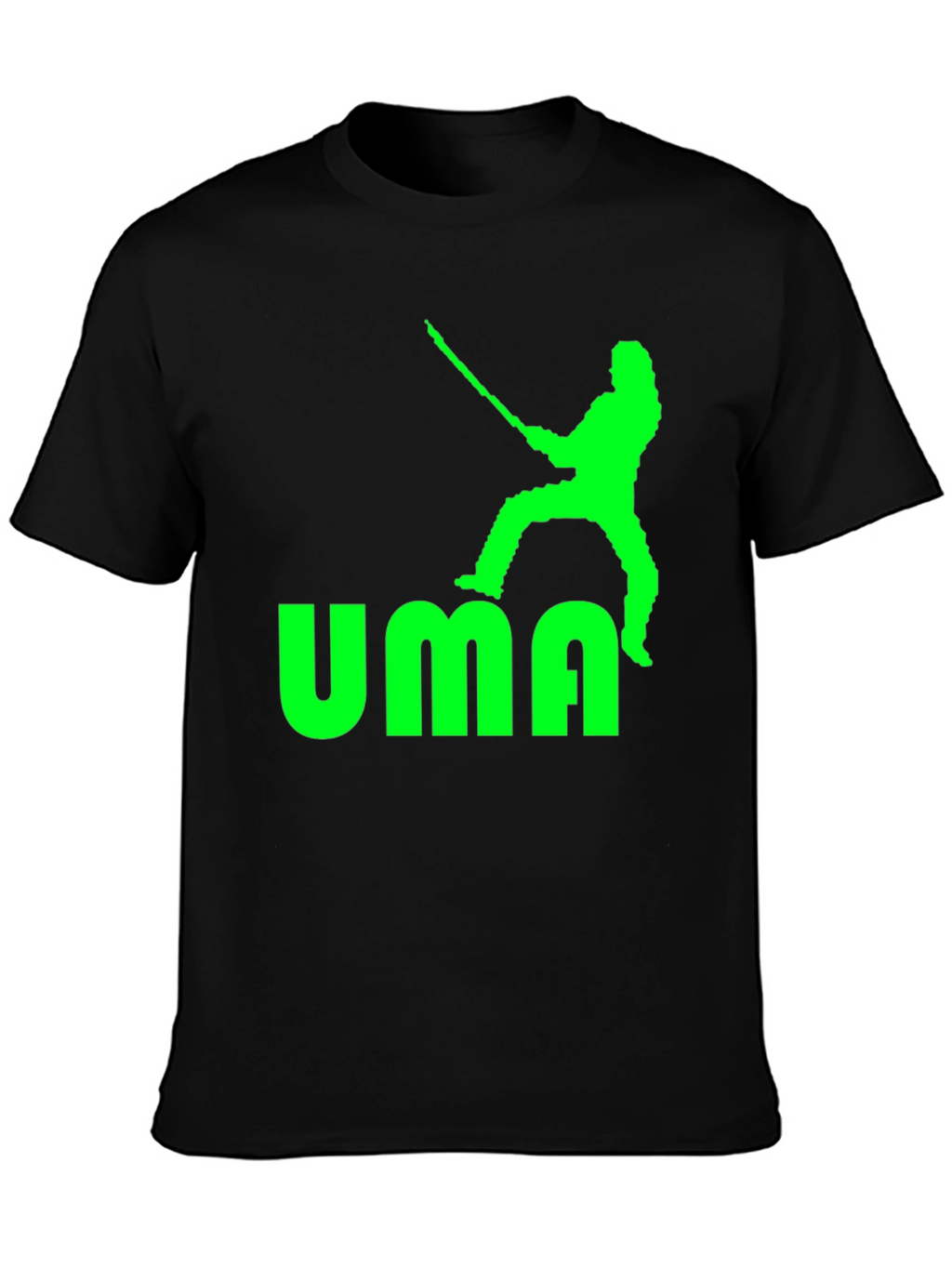UMA T-Shirt - Black with Green Graphic Print