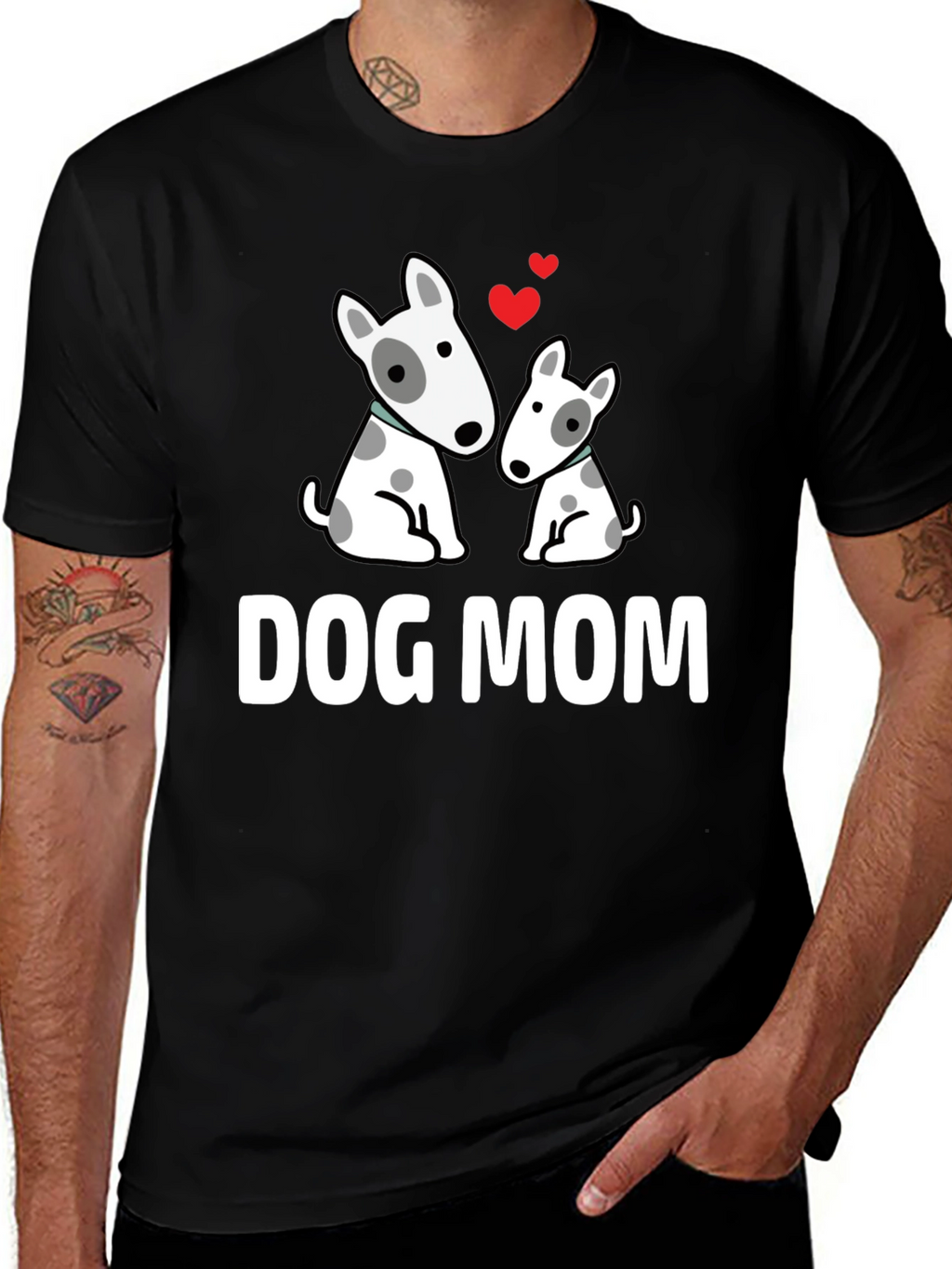 Dog Mom T-Shirt Cute Bull Terrier Gift